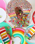 Rainbow Sprinkle Explosion Celebration Cake