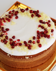 Lemon Pom Cake in Lucite Dome