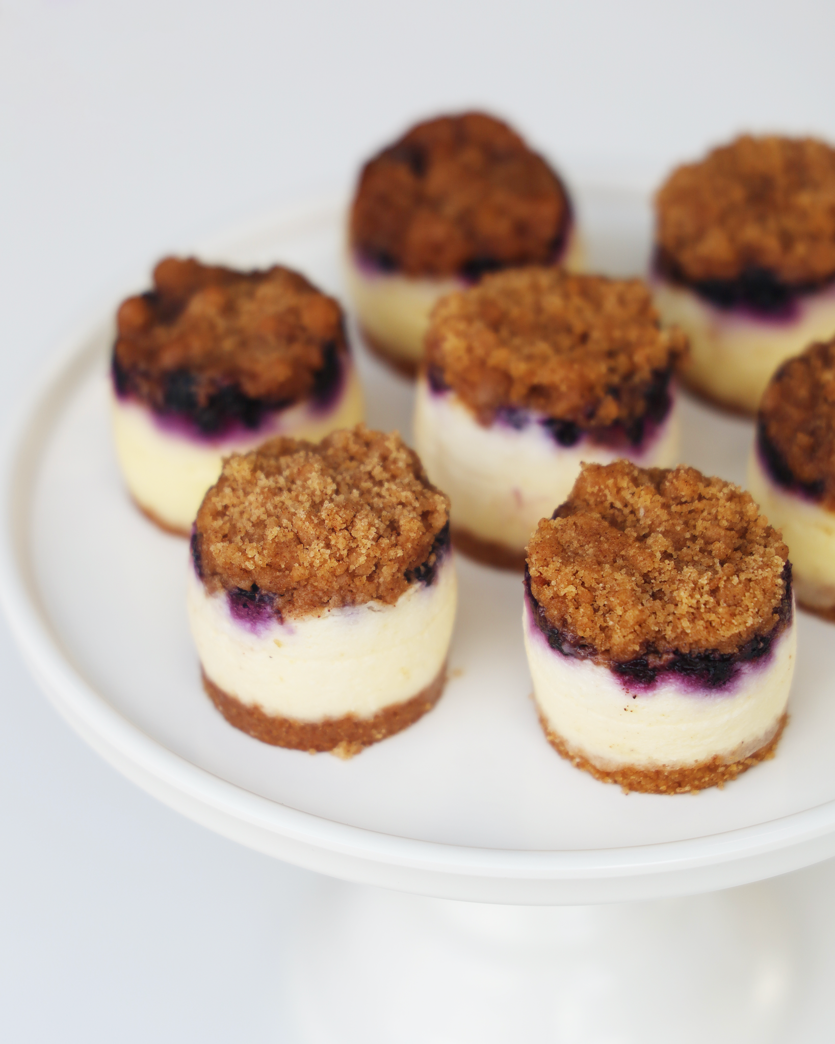 Mini Blueberry Crumb Cheesecakes - DAIRY (12)