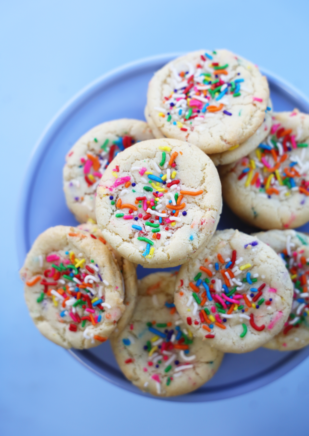 Funfetti Sugar Sprinkle Cookie Stacks