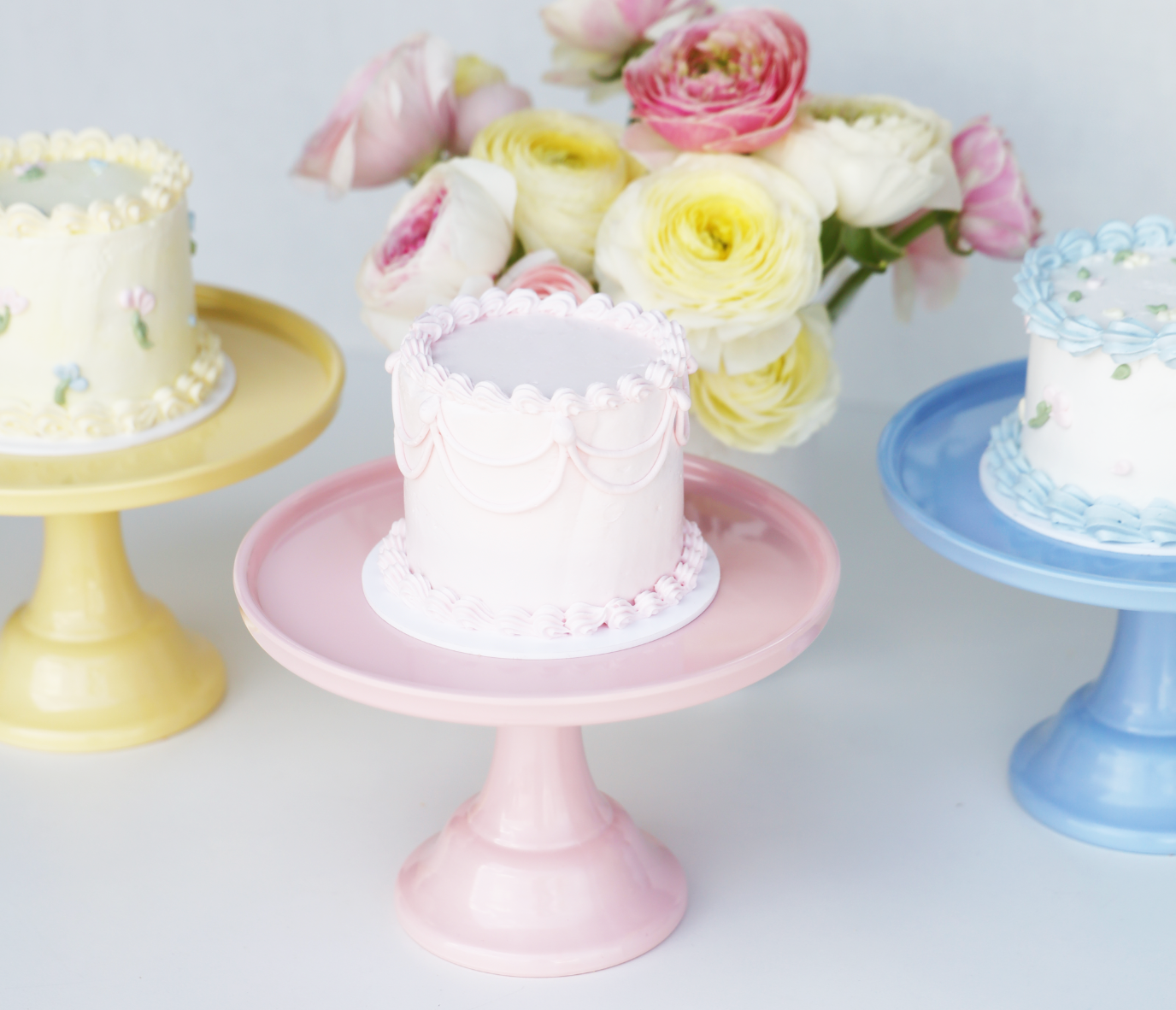 Happy Mother's Day Ditsy Floral Collection Set of 3 Mini Cakes