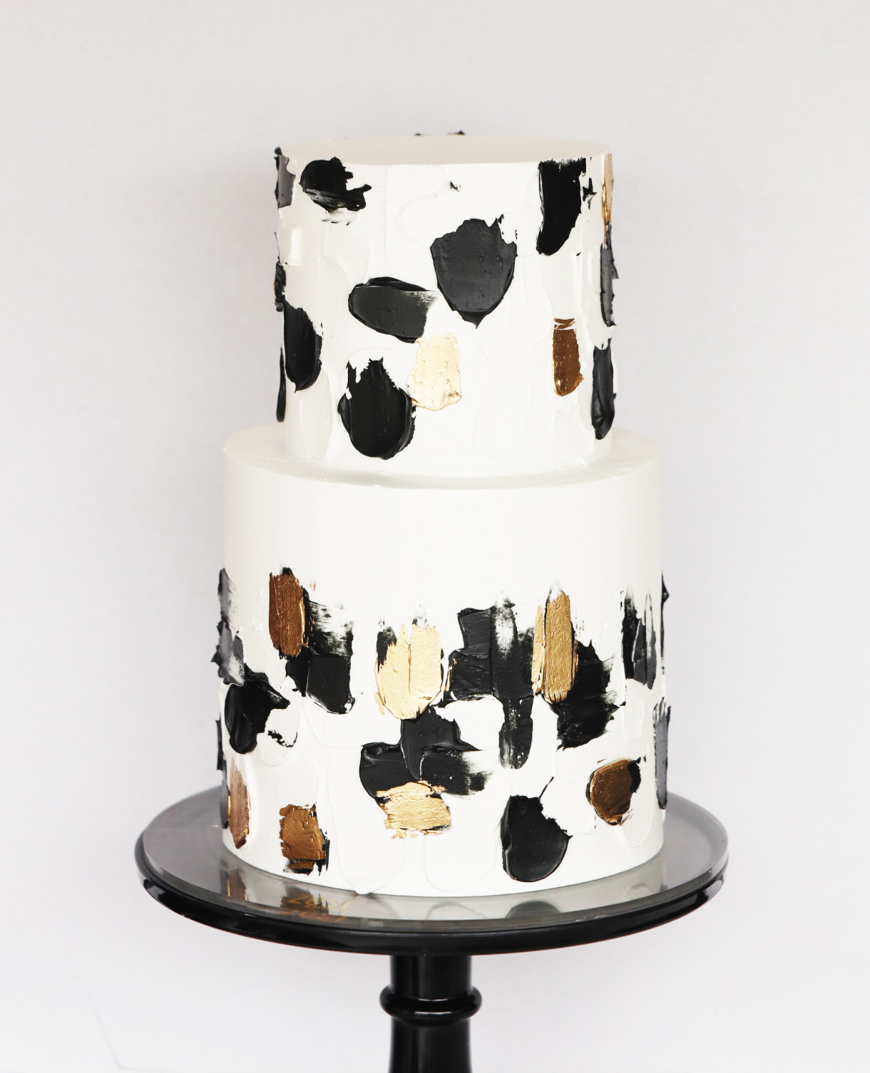 2 Tier Modern Art Celebration Cake – ZestBakeshop