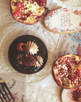 Chocolate Mousse Tarts with edible faux Berry Garnish set (6)