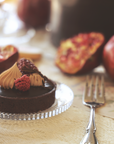 Chocolate Mousse Tarts with edible faux Berry Garnish set (6)