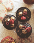 Chocolate Mousse Tarts with edible faux Berry Garnish set (6)
