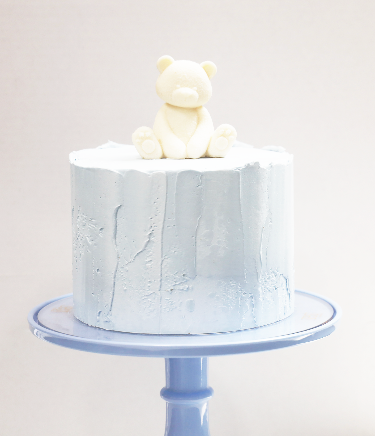 Teddy Bear Celebration Cake- Baby Blue – ZestBakeshop