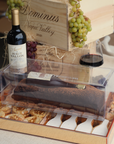 Zest Winery Chocolate Wine Log + Gold Lucite Stacking Set