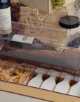 Zest Winery Chocolate Wine Log + Gold Lucite Stacking Set