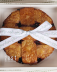 Blueberry Lattice Pie in White Lucite