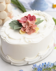 Scattered Blooms Oval Centerpiece Cake
