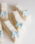 Rectangle Petit Four with Blue Bow (6)