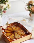 Caramelized Maple Pear Tart in Golden Lucite