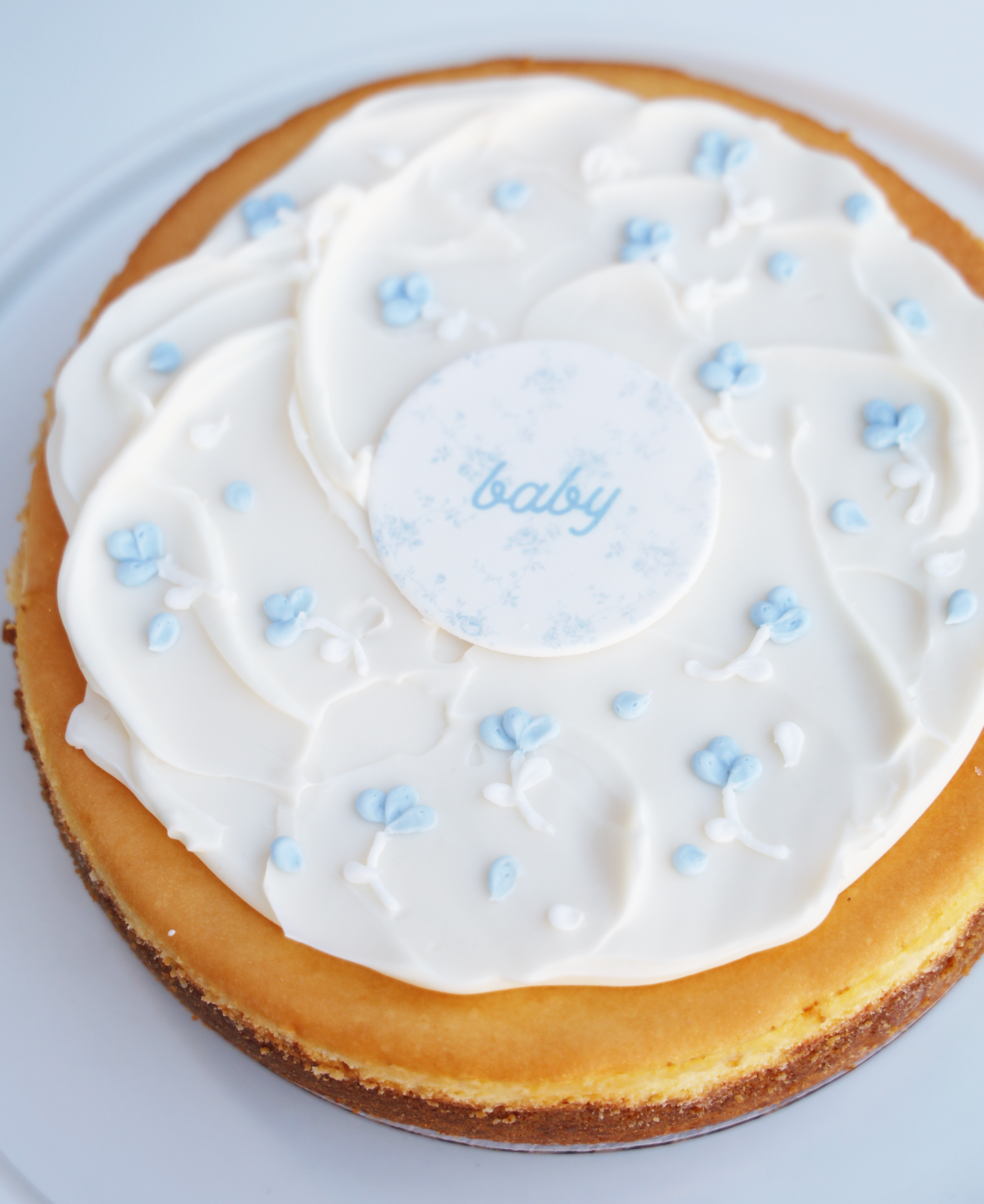 BABY Mini Blue Floral Cheesecake- DAIRY