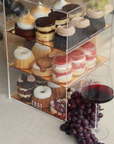 The Assorted Dessert Lucite Display Case- 3 tier