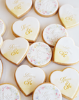 Watercolor + Floral Personalized Cookies Set (36 Cookies)