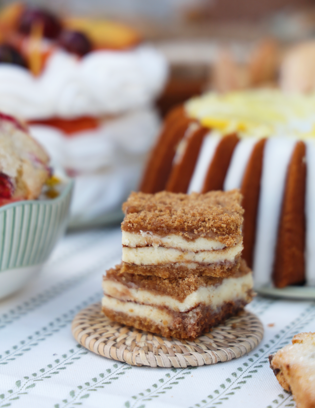 Cinnamon Coffee Crumb Cheesecake Bar Homestyle- DAIRY