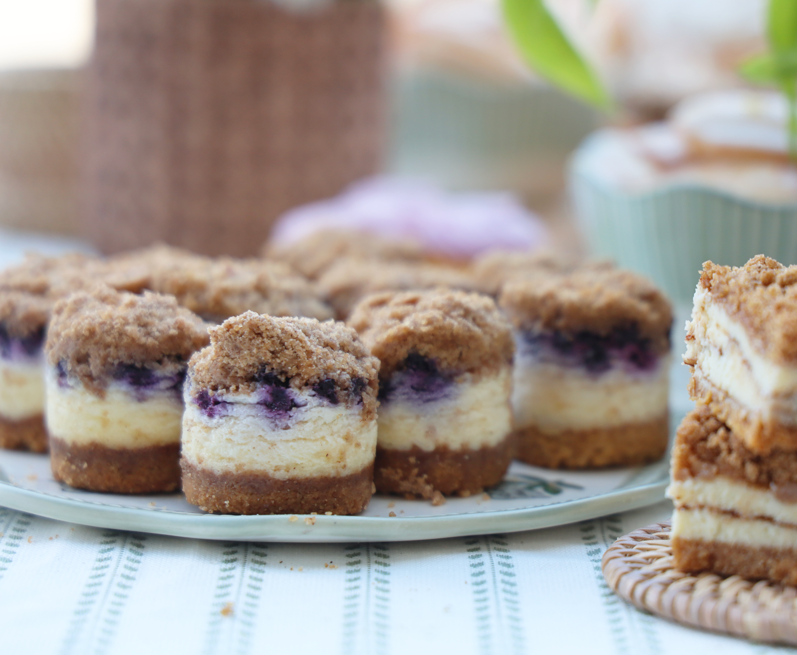 Mini Blueberry Crumb Cheesecakes - DAIRY (12)