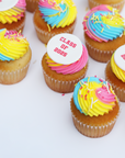 Tie Dye Graduation Cupcakes Set