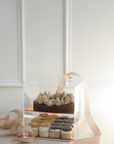 Zest Lucite Golden Dessert Display Case- 2 tier