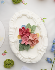 Scattered Blooms Oval Centerpiece Cake