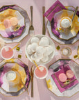 Plum and Gold Watercolor Dessert Plates