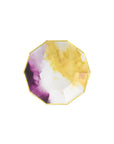 Plum and Gold Watercolor Dessert Plates