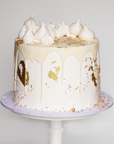 White + Gold Celebration Cake