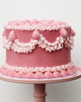 Vintage Bow Ruffle Celebration Cake