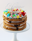 Happy Purim Chocolate Chip Candy Stack Cake