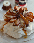 Caramelized Pear Ruffle Pavlova