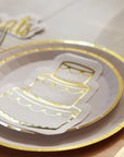 White and Gold Large Plates