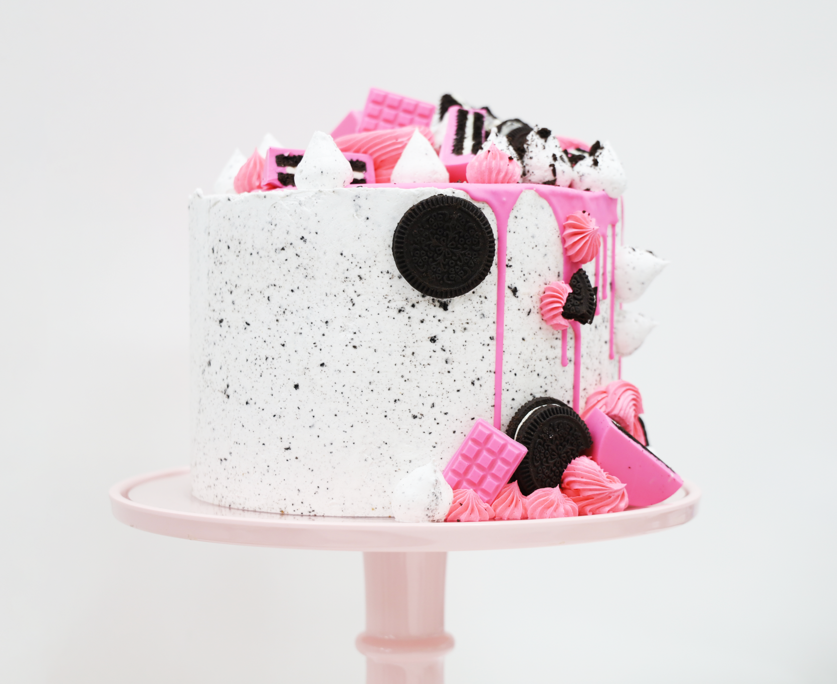 Hot Pink Oreo Explosion Celebration Cake