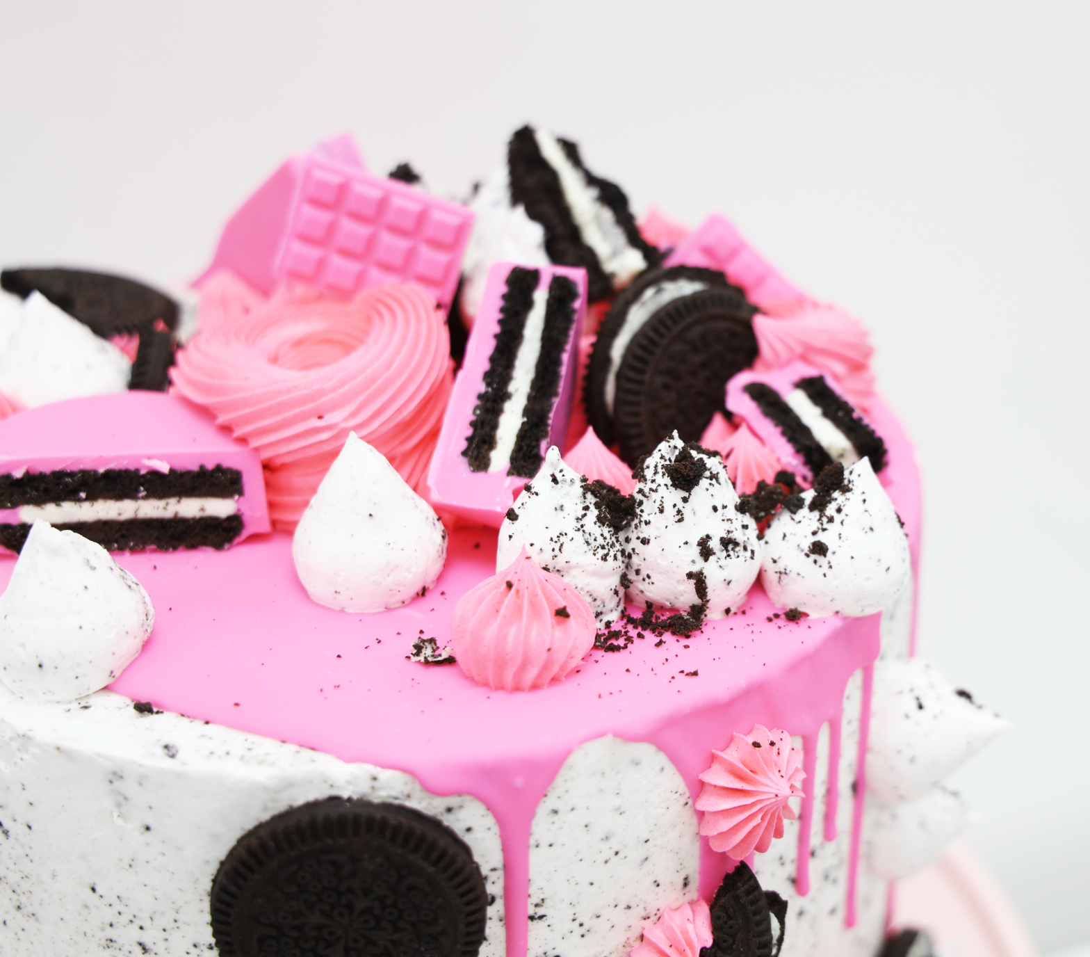 Hot Pink Oreo Explosion Celebration Cake