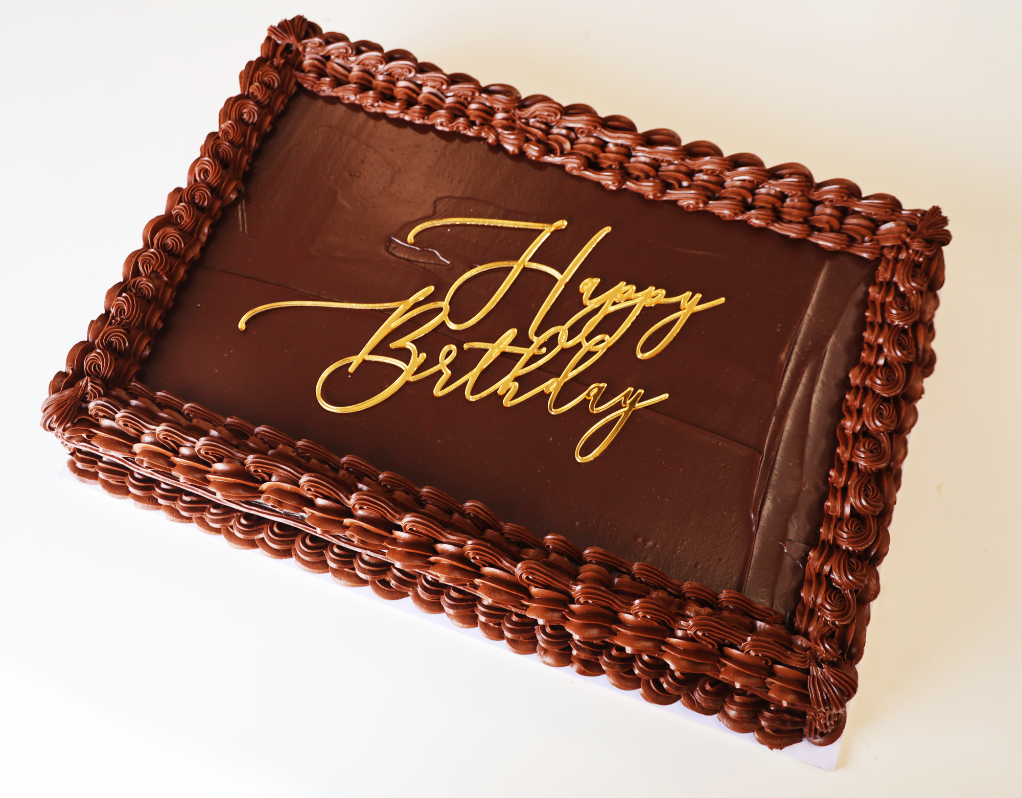 Luscious Chocolate Vintage Birthday Sheet Cake (Gluten Free)