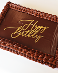 Luscious Chocolate Vintage Birthday Sheet Cake (Gluten Free)