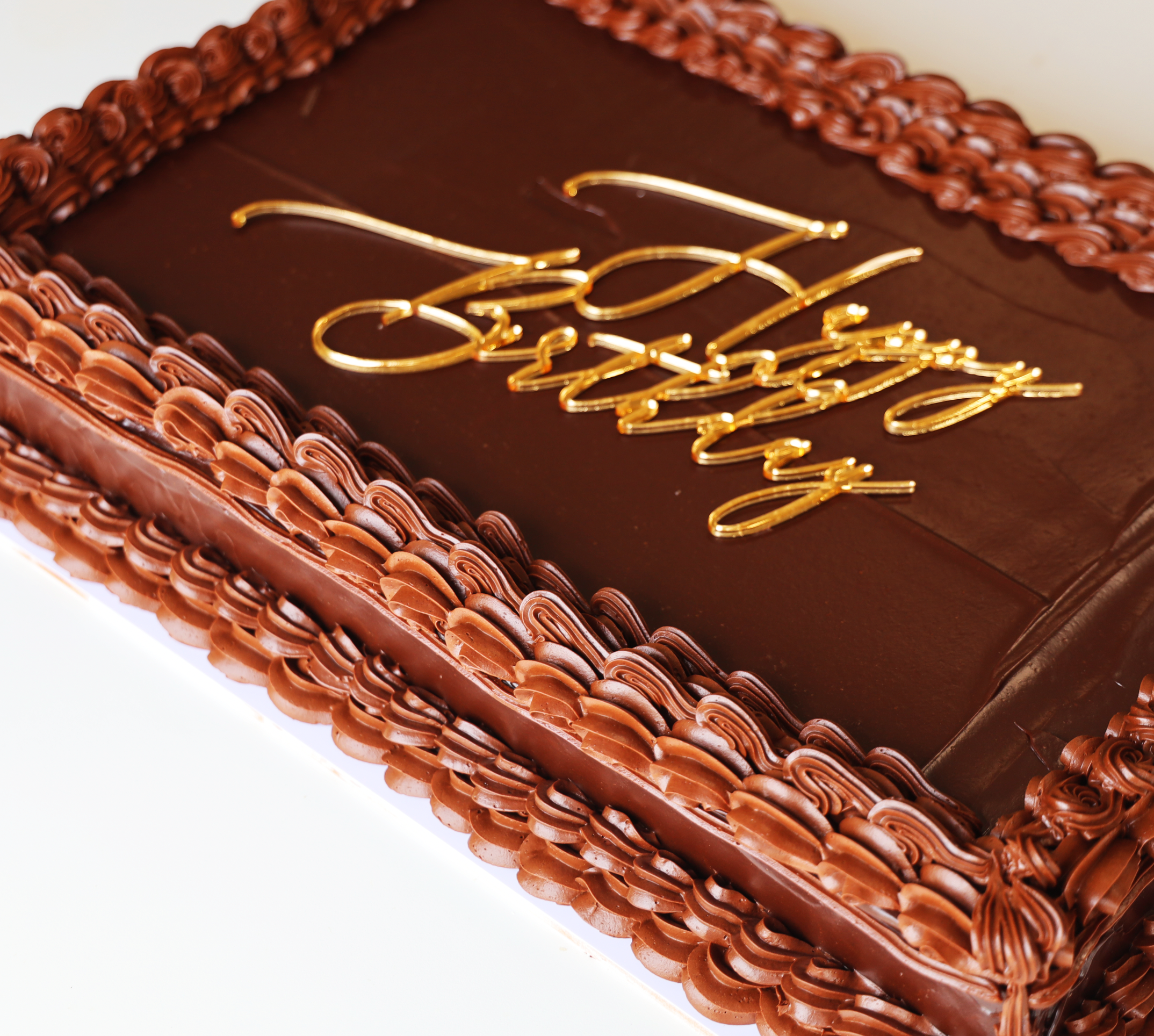 Luscious Chocolate Vintage Birthday Sheet Cake (Gluten Free)