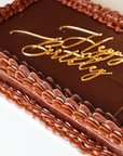 Luscious Chocolate Vintage Birthday Sheet Cake (Gluten Free)