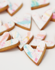 Mini Neon Splatter Heart Cookies