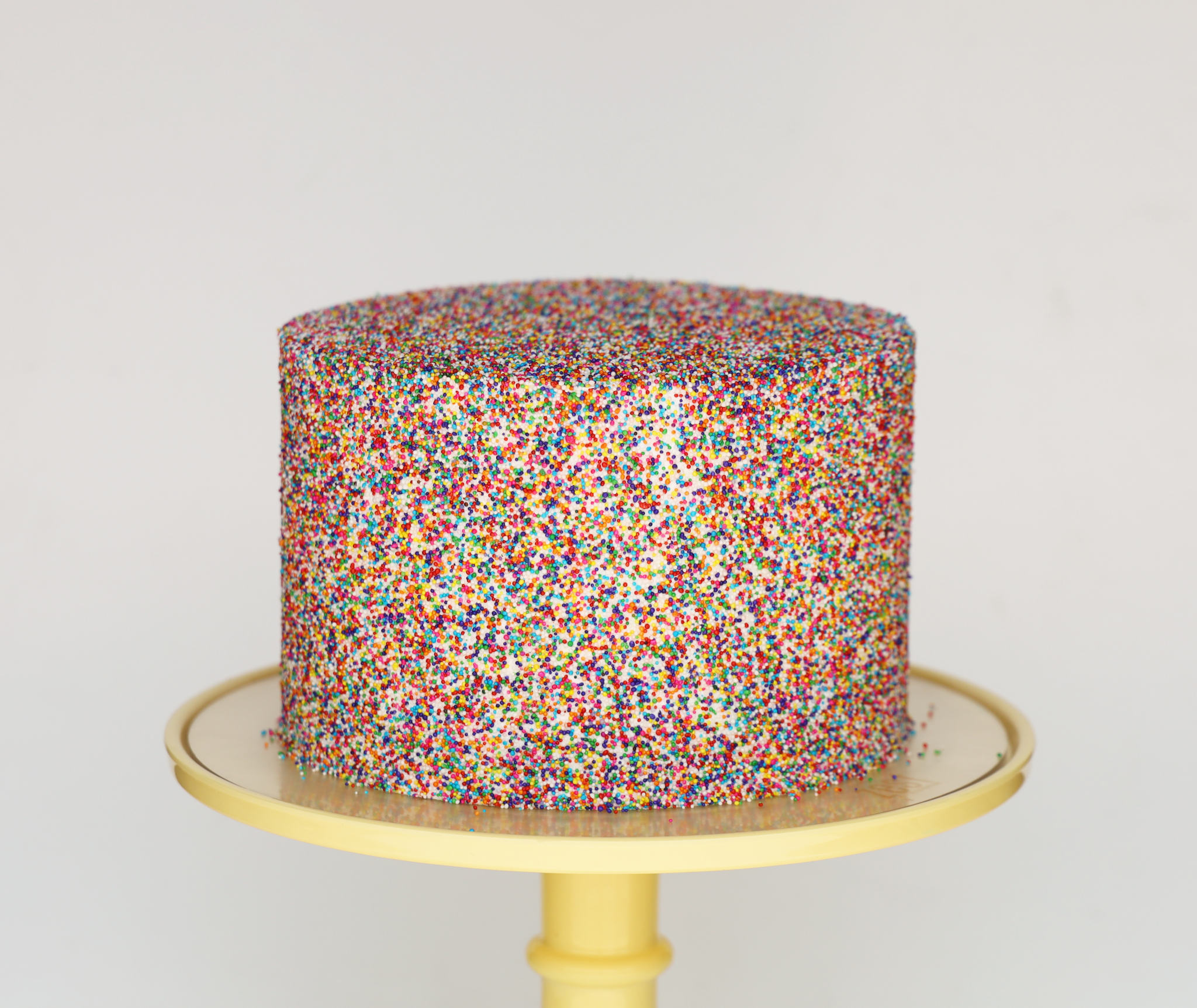 i heart baking!: rainbow sprinkle birthday cake with beaded border