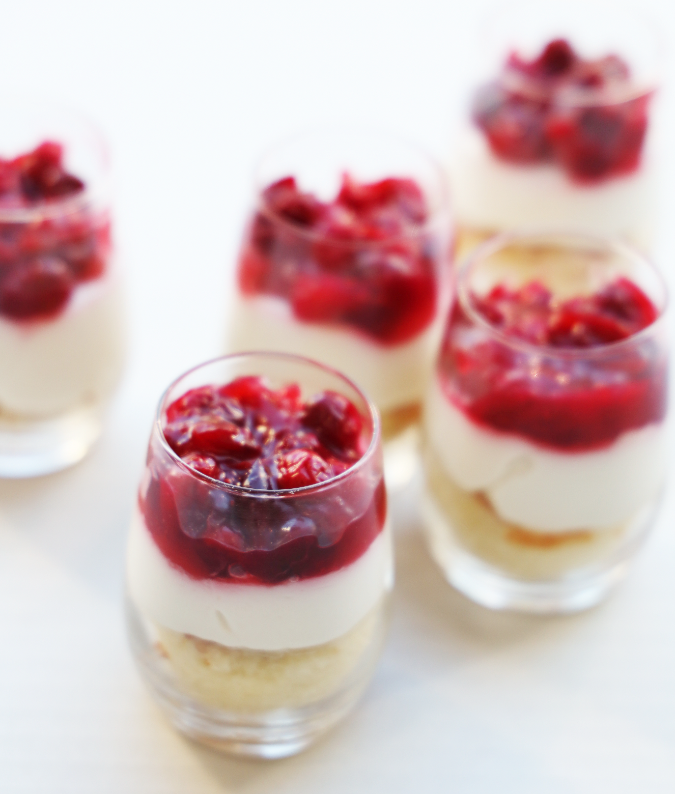 Fresh Cranberry Custard Glasses (6)