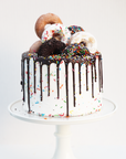 Donut Stack Funfetti Drip Centerpiece Cake