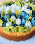 Zest Flower Shop Luxury Cheesecake- Blue Tulips