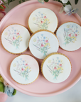 Zest Flower Shop Floral Cookies Set- Flower Bunches (12)