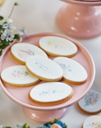 Zest Flower Shop Floral Oval Cookies Set- Flower Stems (12)