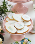 Zest Flower Shop Floral Oval Cookies Set- Flower Stems (12)