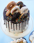 Donut Stack Funfetti Drip Centerpiece Cake