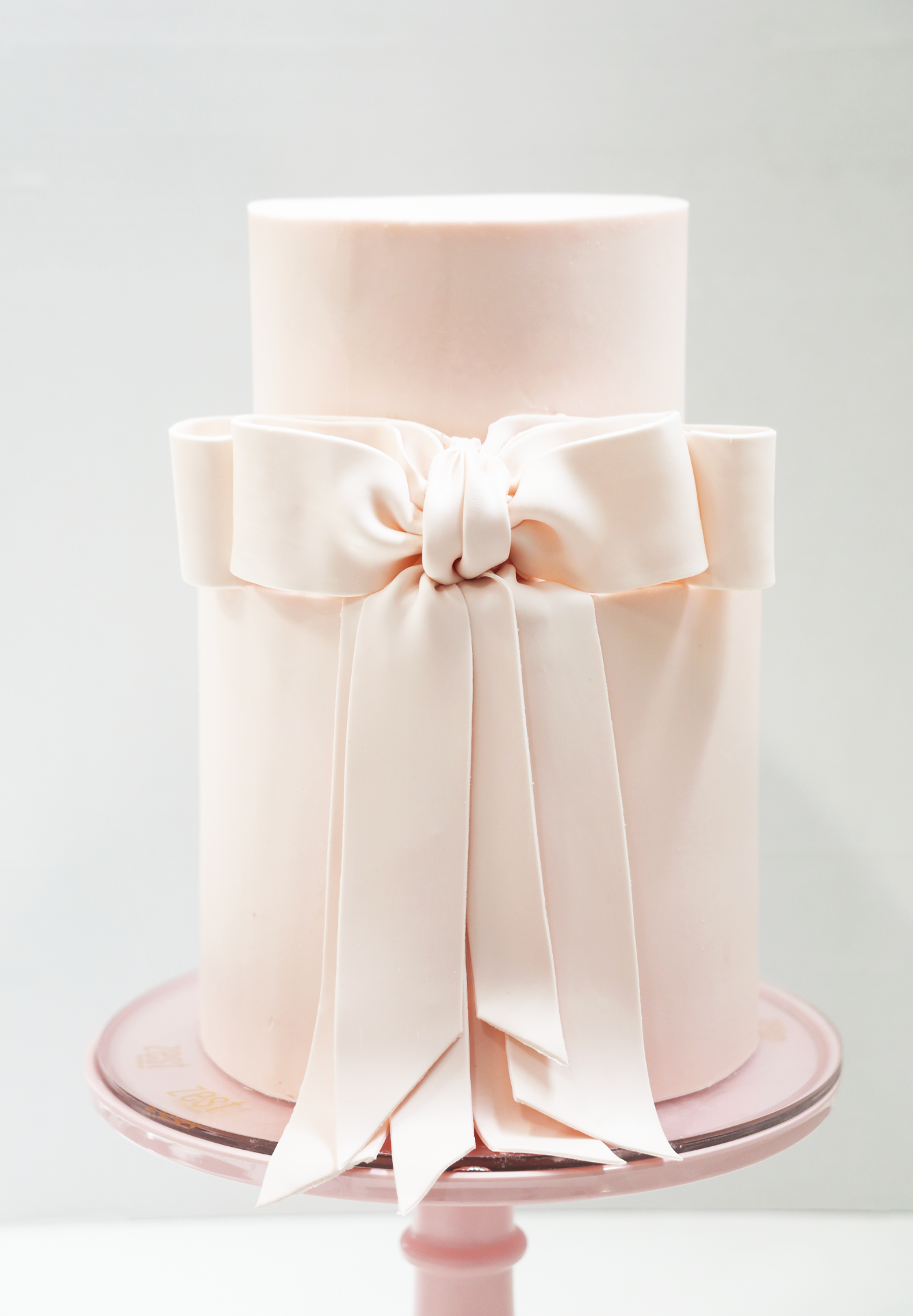 2 Tier Bow Celebration Cake- Pink