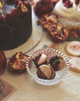 Double Chocolate Pomegranate Garnish French Macarons