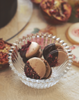 Double Chocolate Pomegranate Garnish French Macarons