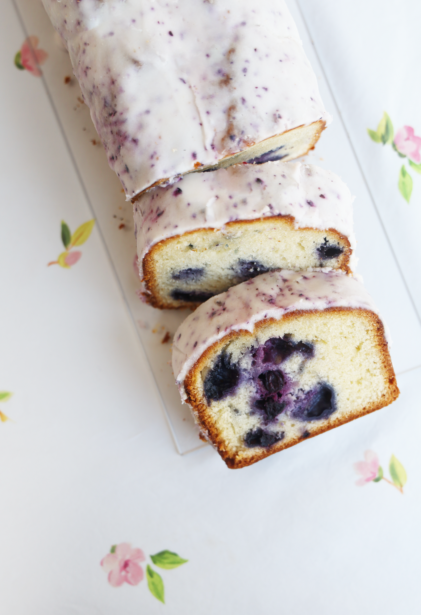 Blueberry Glazed Log Cake